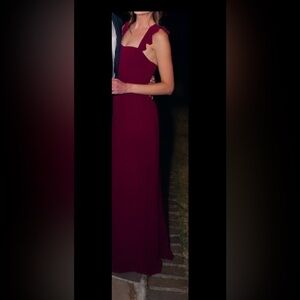 Show Me Your Mumu June Maxi Dress Merlot Chiffon -size XS